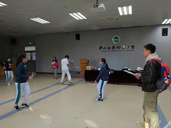 我校接受广州市中小学体育工作检查