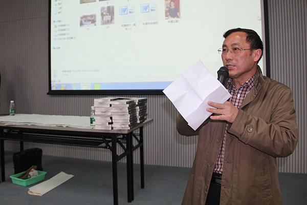 3D书法走进附中 书画墨香弥漫校园——记书画家朱墨老师的讲座