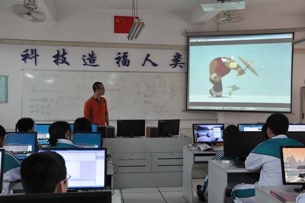 我校举办动画制作讲座 网易公司动画师受邀现场讲解