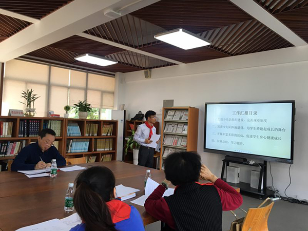 区少工委调研组来我校指导少先队工作